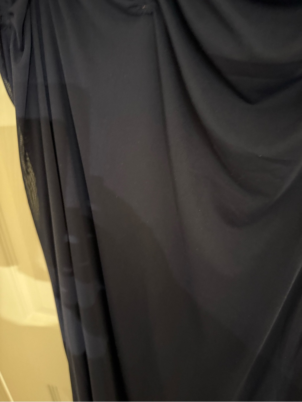 Anthropologie Navy Blue Maxi Skirt with Ruched Waist - Picture 3 of 5